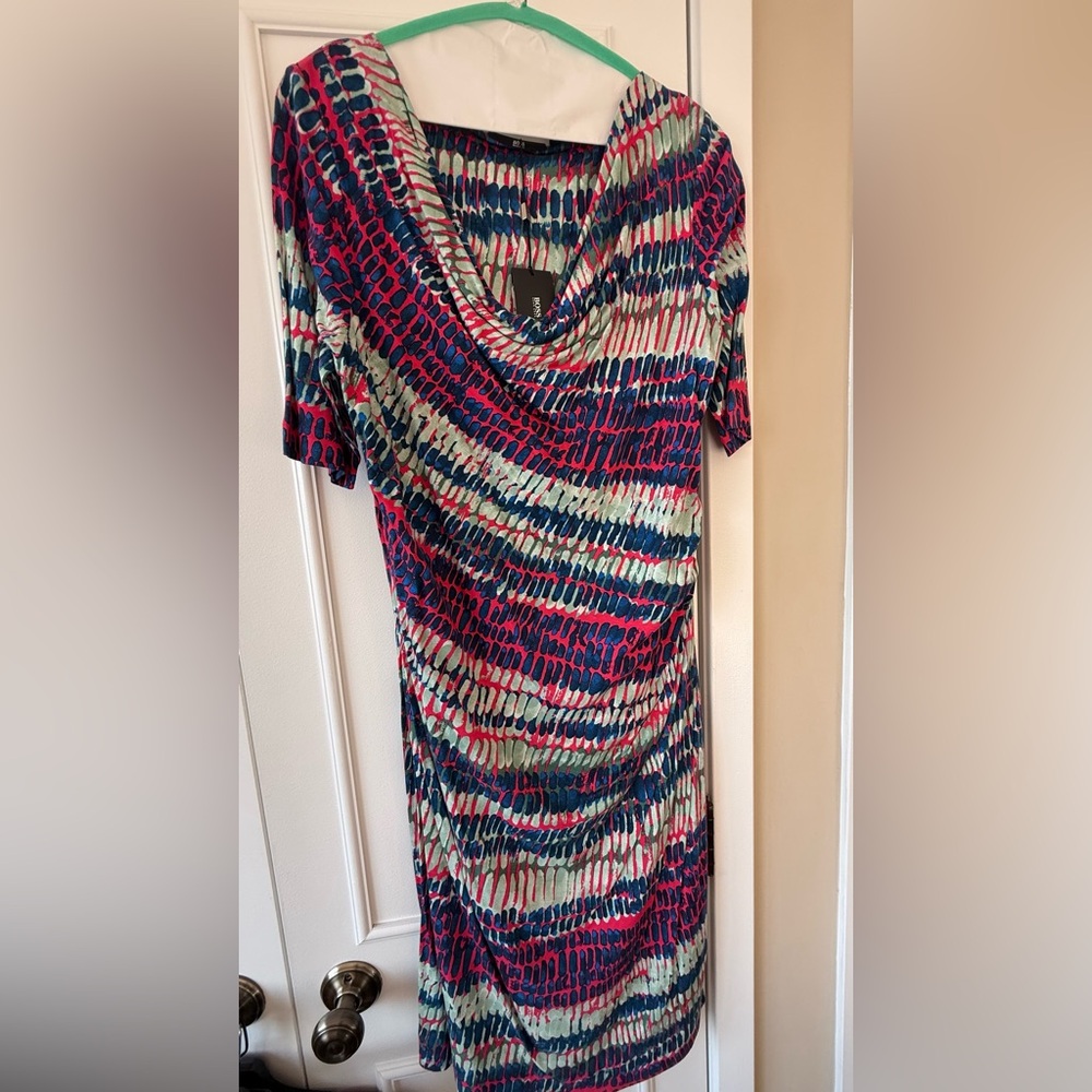 Boss Vibrant Patterned Midi Dress